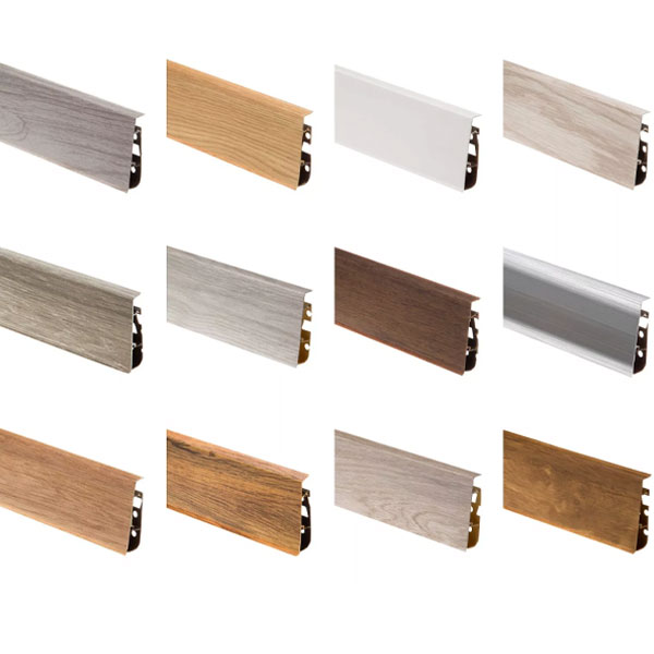 Skirting Board Ash Baltimore PVC & Accessories with Flexible Edges Cable Management