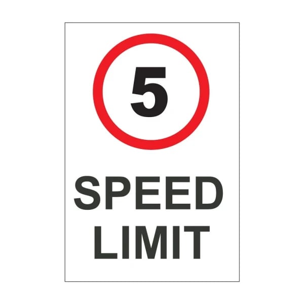 Speed limit - 1mm Rigid Plastic Sign