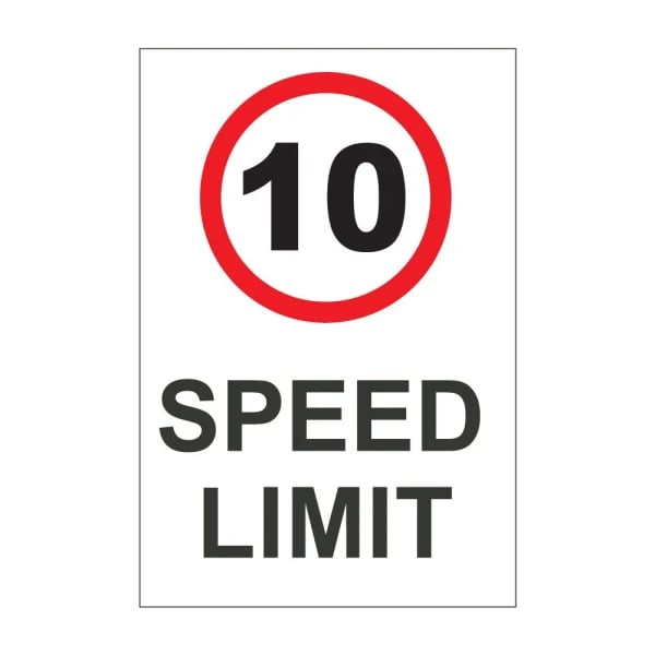 Speed limit - 1mm Rigid Plastic Sign