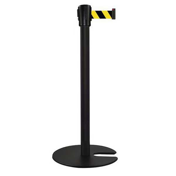 Stainless Steel Belt Barrier Post with Stackable Base