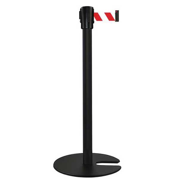 Stainless Steel Belt Barrier Post with Stackable Base
