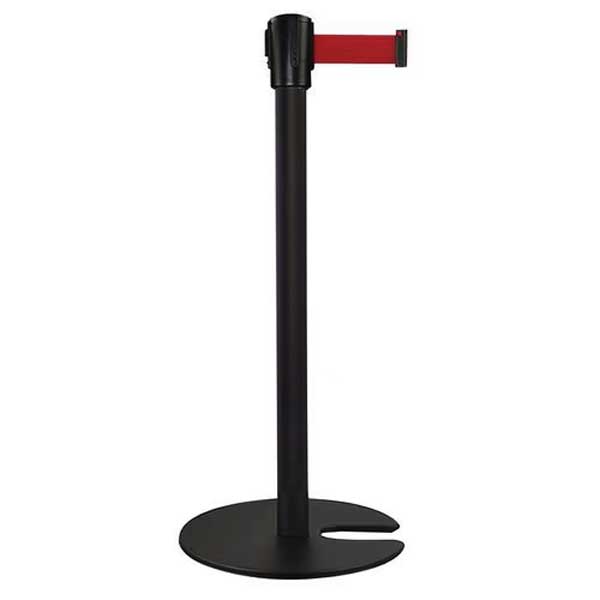 Stainless Steel Belt Barrier Post with Stackable Base