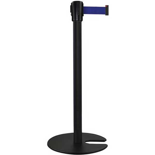 Stainless Steel Belt Barrier Post with Stackable Base