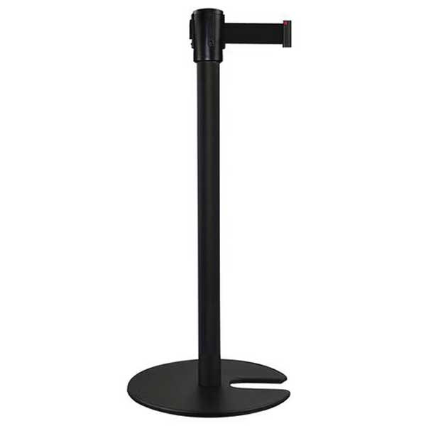 Stainless Steel Belt Barrier Post with Stackable Base