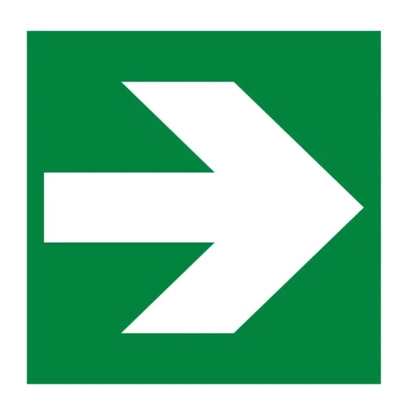 Straight arrow 1mm Rigid Plastic Sign