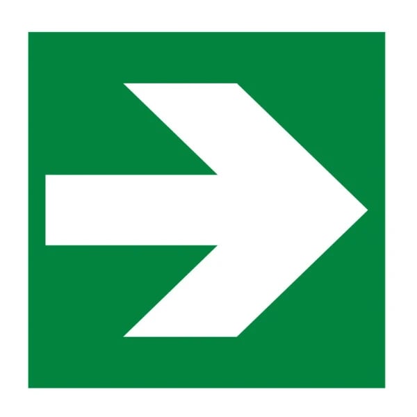 Straight arrow 1mm Rigid Plastic Sign