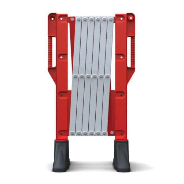 Red and White Portable Expander Barrier for Access Management