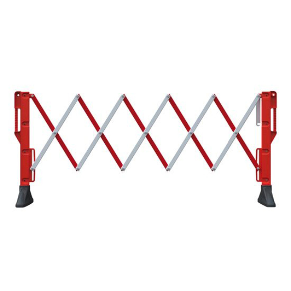 Red and White Portable Expander Barrier for Access Management