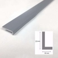 2.5m Unequal Gray Plastic PVC Corner 90 Degree Angle Trim