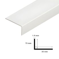 1m Unequal White Plastic Pvc Corner 90 Degree Angle Trim