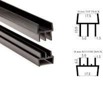 Vivarium Glass Runners Track Double Channel - 4mm Thick Top & Bottom