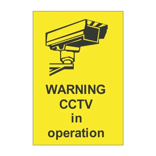 Warning CCTV in operation - 1mm Rigid Plastic Sign
