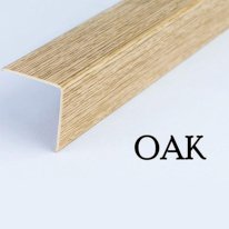 Plastic PVC Corner Trim Wall Corner Guard Edge Protector Wood Effect