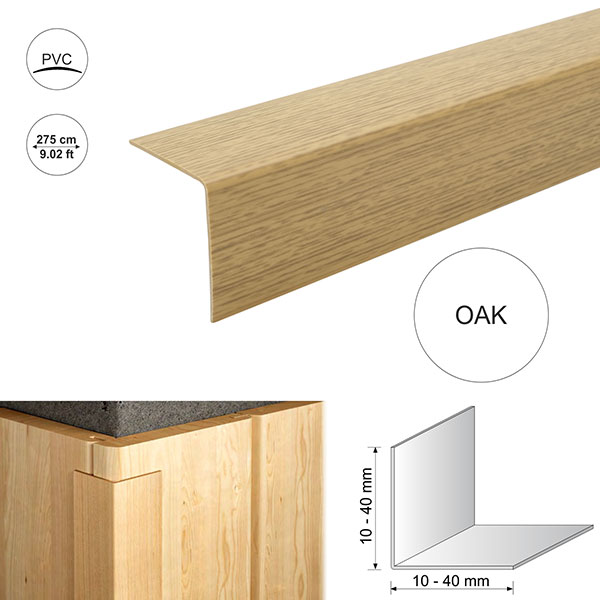 Wood Effect Plastic Pvc Corner 90 Degree Angle Trim