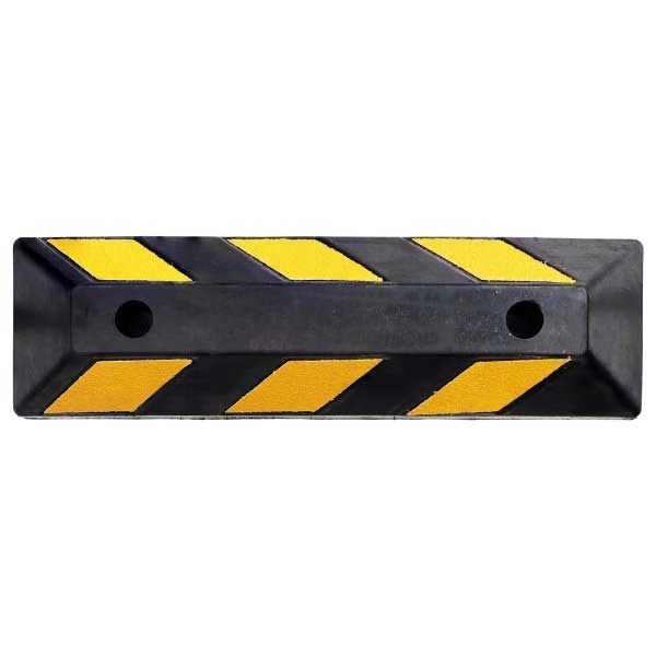 Heavy Duty Recycled Yellow and Black Rubber Wheel Stop