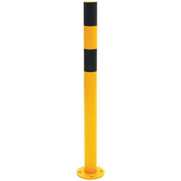 Black and Yellow Traffic Safety Bollard for Vehicle Protection