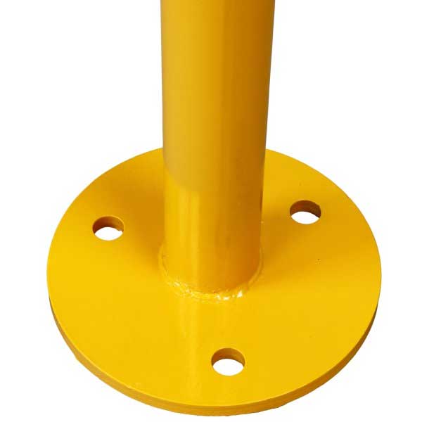 Yellow Fixed  Car Park Post for Parking Security Barrier