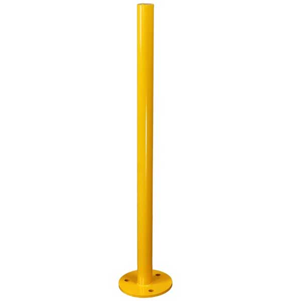 Yellow Fixed  Car Park Post for Parking Security Barrier