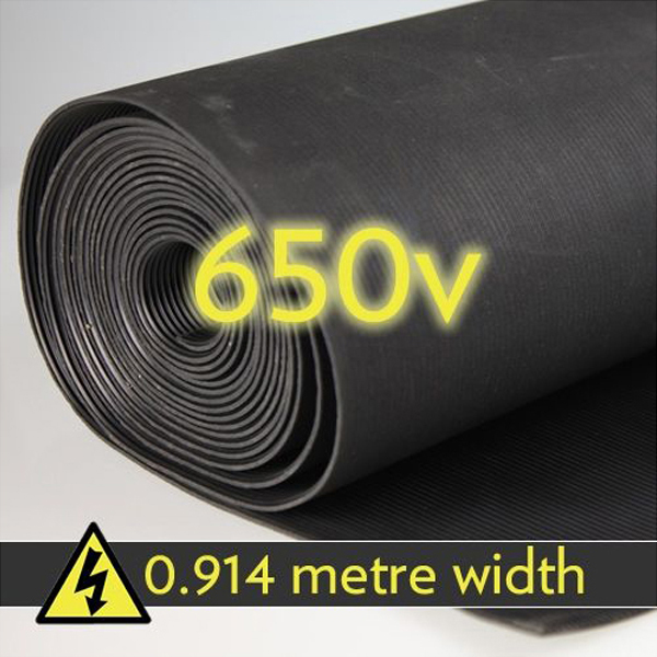 Buy High Quality Electrical Safety Matting 9mm Thick Fine Ribbed Heavy Duty