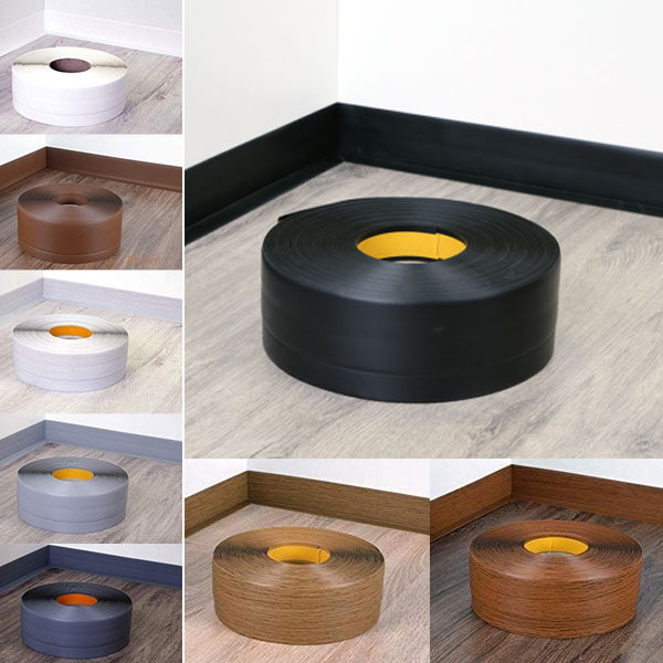 Buy High Quality Self Adhesive Flexible PVC Skirting Board 15m Long